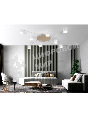 Потолочный светильник Ambrella light FL51759/8 WH/GD белый/золото GX53/8 max 12W 870*870*95