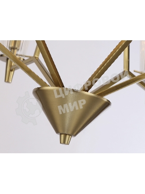 Светильник Ambrella light TR3233/6+3 BS/FR латунь/белый матовый E14*9 max 40W D730*720