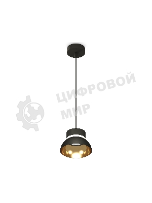 Светильник Ambrella Light XP8111051 SBK/PYG/CL черный песок/золото желтое полированное/прозрачный GX53