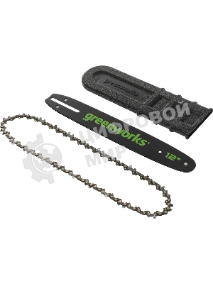 Цепная пила аккумуляторная GreenWorks GD24CS30K4, 24V, 30 см, бесщеточная, c АКБ 4 А·ч и ЗУ (2007007UB)