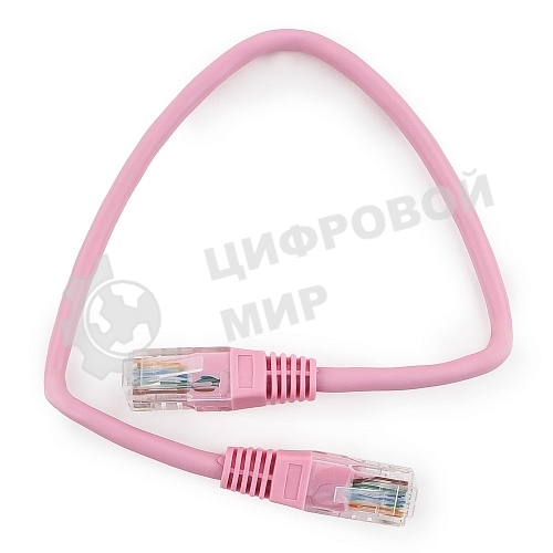 Патч-корд UTP Cablexpert cat.5e, 0.25м, литой, многожильный, розовый