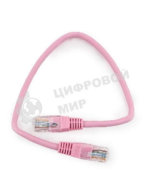 Патч-корд UTP Cablexpert cat.5e, 0.25м, литой, многожильный, розовый