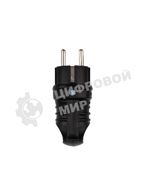 Вилка Rexant угловая влагозащищенная с кольцом, с/з, 16 А, IP44 каучук