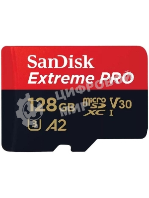 Флеш карта/SanDisk/Extreme Pro SDSQXCD-128G-GN6MA/microSDXC/128 ГБ/A2, U3, V30/200 МБ/с
