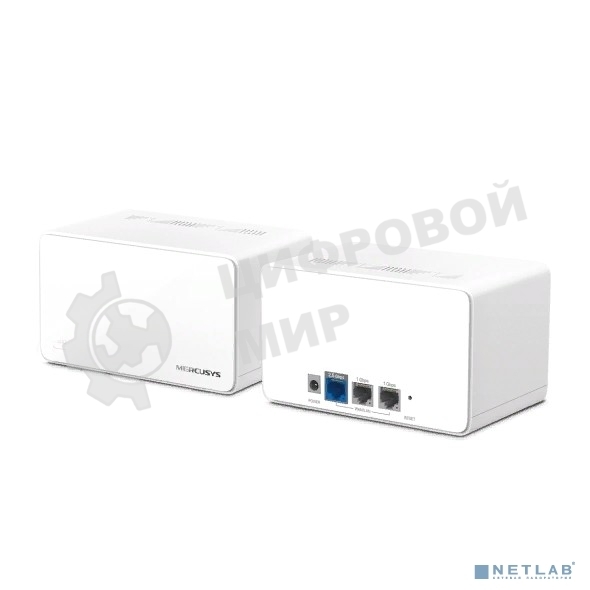 Домашняя Mesh Wi‑Fi система AX6000 Whole Home Mesh Wi-Fi 6 SystemSPEED: 1148 Mbps at 2.4 GHz + 4804 Mbps at 5 GHzSPEC: Internal Antennas, 1× 2.5 Gbps Port (WAN/LAN auto-sensing), 2× Gigabit Ports (WAN/LAN auto-sensing), 1024-QAM, OFDMA, HE160FEATURE: MERC