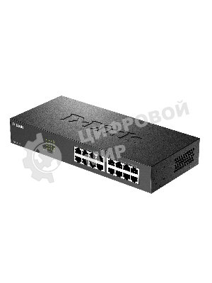 Коммутатор неуправляемый D-Link DES-1016D/I1A с 16 портами 10/100Base-TX