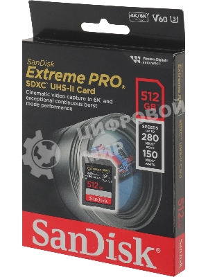 Флеш карта SANDISK SDXC 512Gb UHS-II SDSDXEP-512G-GN4IN