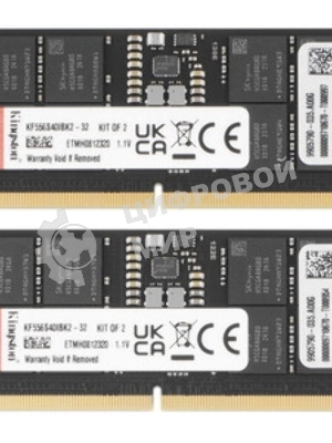 Оперативная память Kingston Fury Impact, DDR5, 16GB (1x16 GB), 5600 MHz, CL40, SO-DIMM