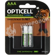 Аккумулятор Opticell Turbo 6080003 AAA NiMH 970mAh (2шт) блистер