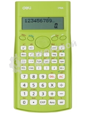 Калькулятор научный Deli E1710A/GRN зеленый 10+2-разр.