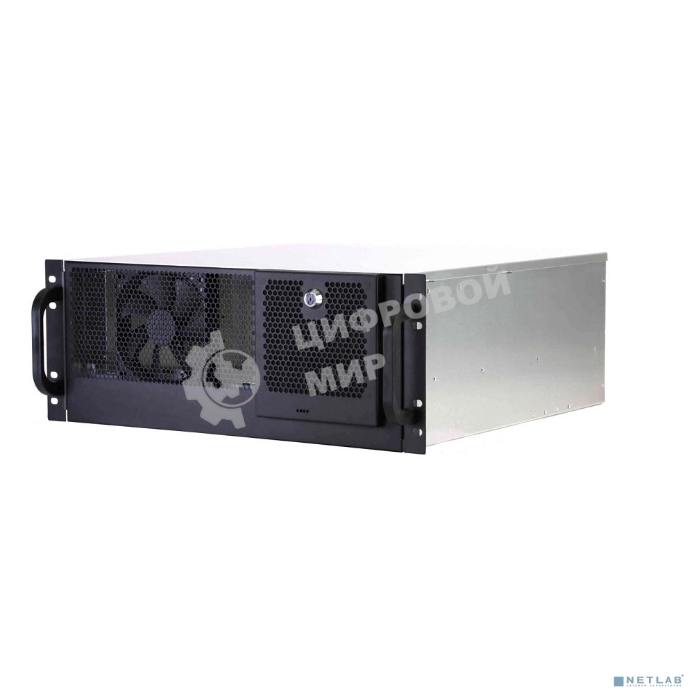Корпус Procase RM445D-B-0 4U Rack server case, 3x5.25+8HDD, черный, без блока питания, глубина 450мм, MB 12