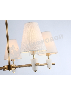 Люстра Ambrella light LH75044/5 BS/WH латунь/белый E14*5 max 40W D700*580