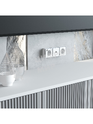 Розетка с заземлением, шторками и USB тип A+C Gallant (белый)