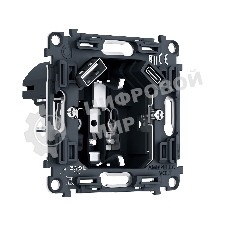 PR160 Механизм электрической розетки 2USB A+C 20W (быстрая зарядка) с/з на винтовых зажимах QUANT PRO