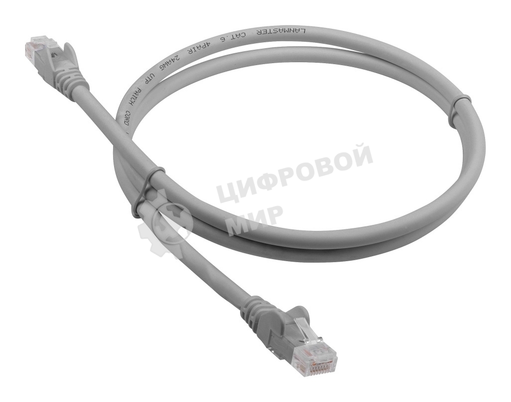 Патч-корд LANMASTER LSZH UTP cat.6, 7.0 м, серый