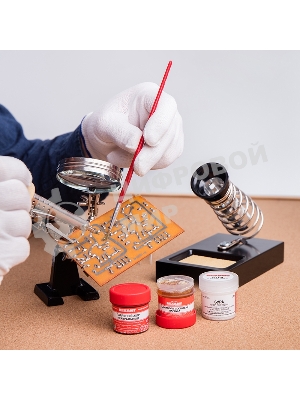 Набор для пайки Rexant К3, твердый флюс (канифоль, флюс БУРА, паяльный жир)