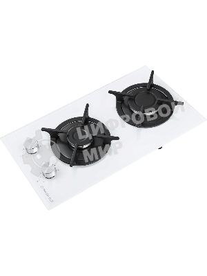 Газовая варочная панель Maunfeld EGHG.32.1CW/G, 2 конфорки, закаленное стекло, белый