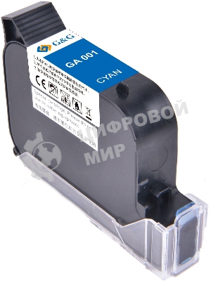 Картридж струйный G&G GA-001C голубой (42мл) для G&G GG-HH1001