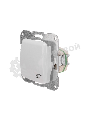 Розетка Kranz 1-ая керамика DEA с/з с крышкой с/у 16А мех. белый