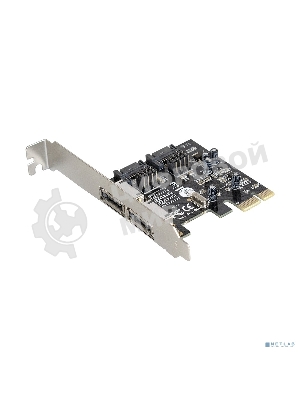 Контроллер ExeGate EXE-501 PCI-E 2.0, SATA3 6Gb/s, 2 int+2 ext (OEM)