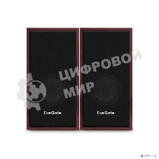 Акустическая система 2.0 ExeGate EX287059RUS Tango 314 (питание USB, 2х3Вт (12 Вт RMS), 80-20000Гц, темное дерево)