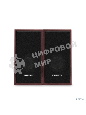 Акустическая система 2.0 ExeGate EX287059RUS Tango 314 (питание USB, 2х3Вт (12 Вт RMS), 80-20000Гц, темное дерево)