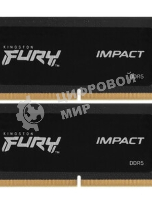Оперативная память Kingston Fury Impact, DDR5, 16Gb (1x16Gb), 6000MHz, CL38, ECC SO-DIMM