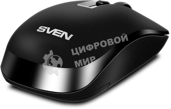 Мышь беспроводная SVEN RX-260W черный, 1600 dpi, радиоканал, USB, кнопки - 4