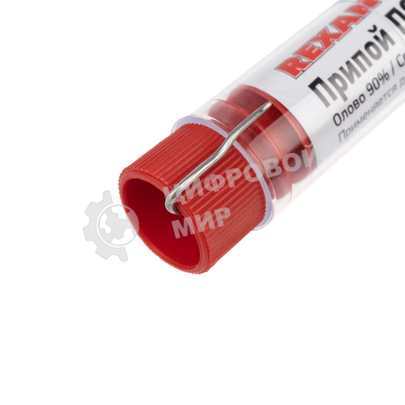 Припой без канифоли ПОС-30 Rexant, 10 г, Ø1.0 мм, (олово 30%, свинец 70%), колба
