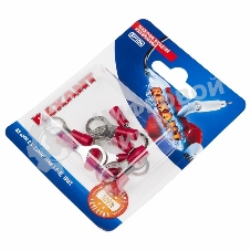 Наконечник кольцевой Rexant изолированный, ø8.4 мм, 0.5-1.5 мм², НКи 1.5-8/НКи 1,25-8/RV1.25-8, красный, в упак. 10 шт.
