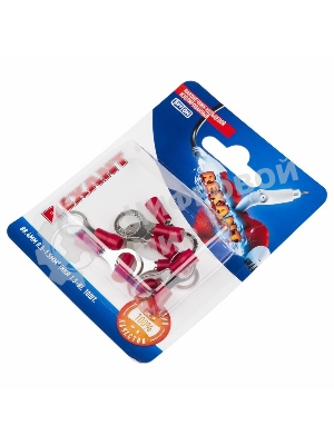 Наконечник кольцевой Rexant изолированный, ø8.4 мм, 0.5-1.5 мм², НКи 1.5-8/НКи 1,25-8/RV1.25-8, красный, в упак. 10 шт.