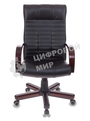 Кресло Бюрократ KB-10/WALNUT черный, экокожа