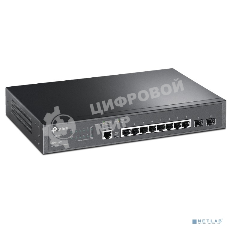 Коммутатор TP-Link SMB TL-SG3210 JetStream 8-Port Gigabit L2 Lite Managed Switch with 2 SFP Slots