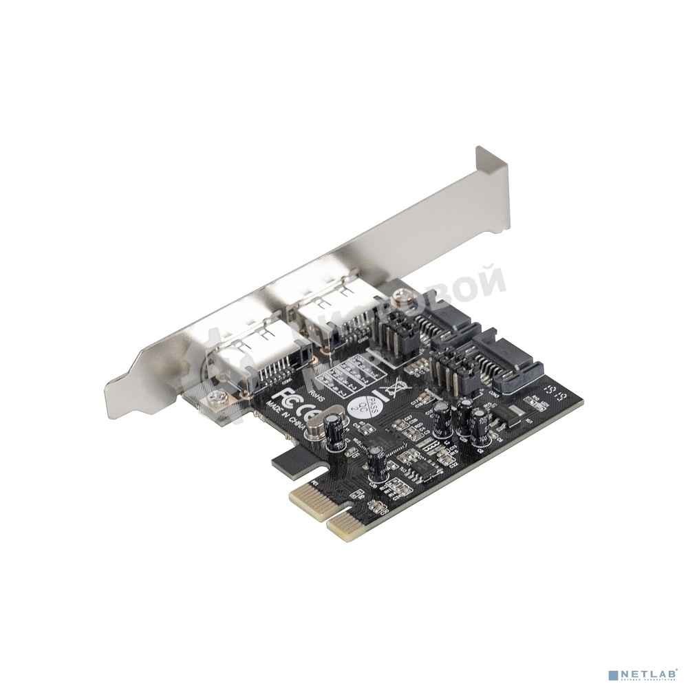 Контроллер ExeGate EXE-501 PCI-E 2.0, SATA3 6Gb/s, 2 int+2 ext (OEM)