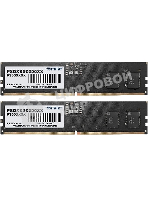 Оперативная память Patriot Signature, DDR5, 32GB (2x16 GB), 4800 MHz, CL40, DIMM