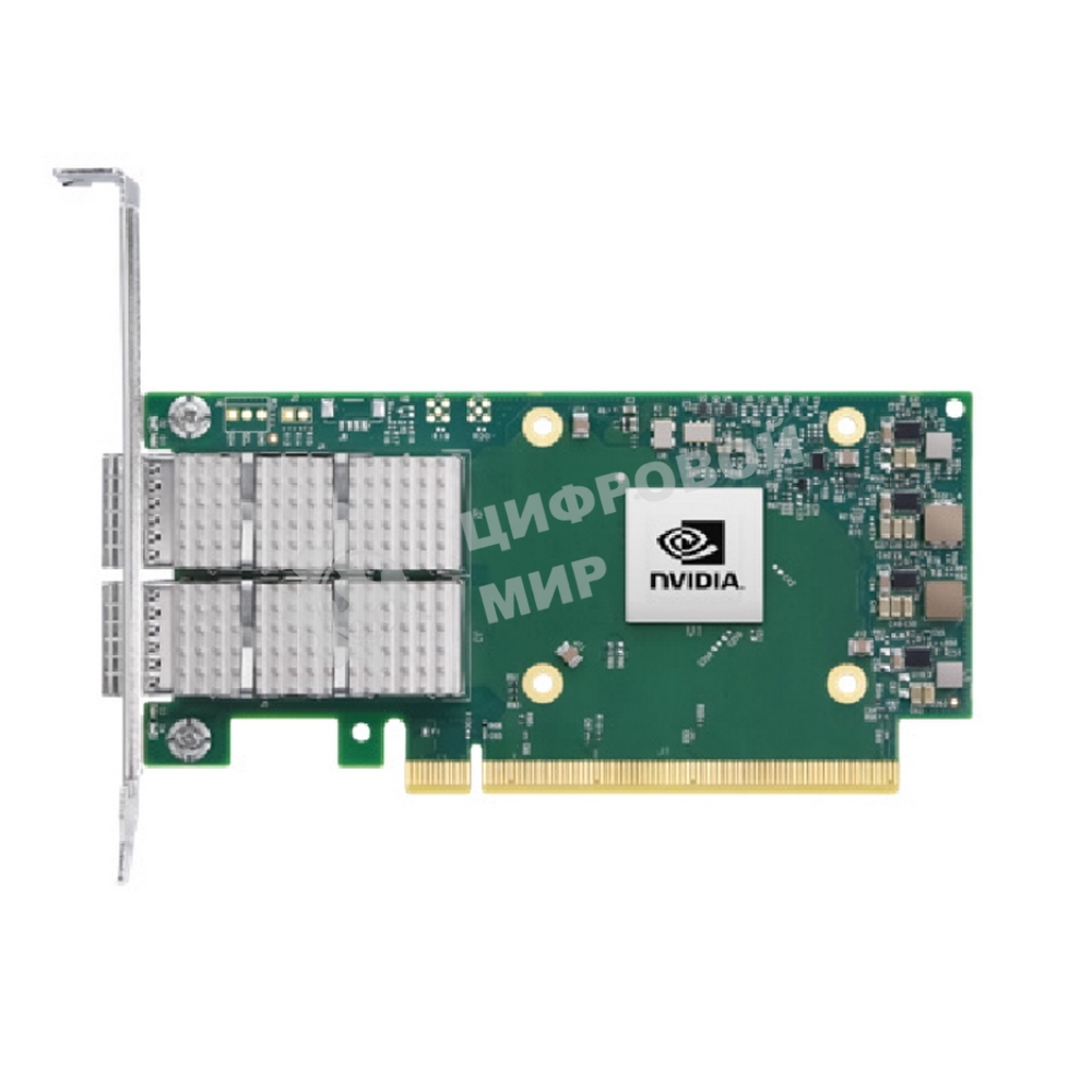 Сетевая карта ConnectX®-6 Dx EN adapter card, 100GbE, Dual-port QSFP56, PCIe 4.0 x16, Crypto and Secure Boot, Tall Bracket