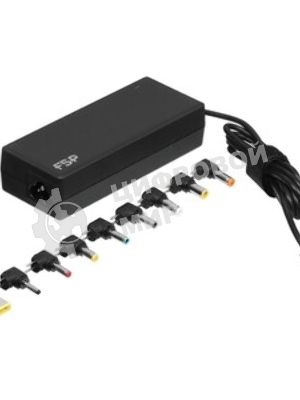 Адаптер питания FSP NB PRO 90W (FSP090-DBBN3) AC-DC 90W Adapter, Вход C6 (для ноутбучного кабеля), Кабель 1500мм, Выход 19V, в комплекте 9 переходников. RETAIL