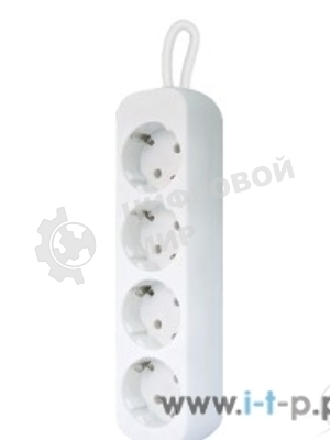 Удлинитель Defender E418 белый 1.8 м, 4 розетки 