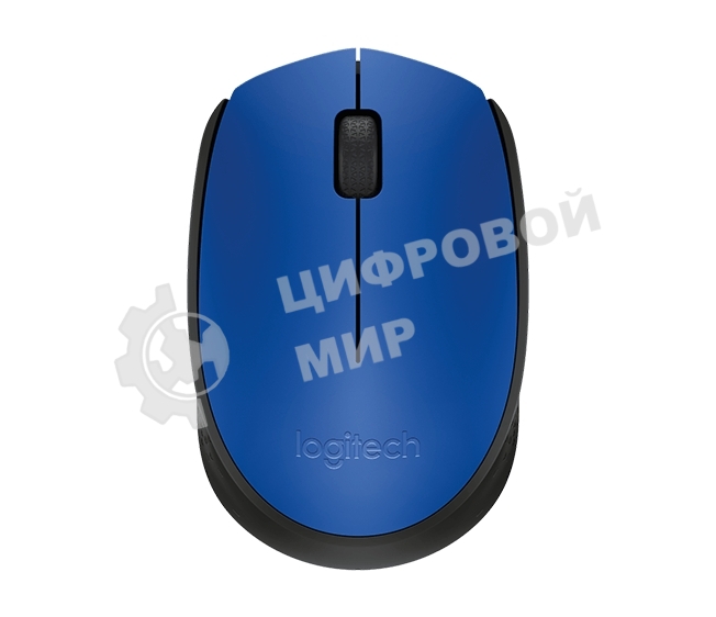 Мышь беспроводная Logitech M171 синий, 1000 dpi, радиоканал, USB, кнопки - 3