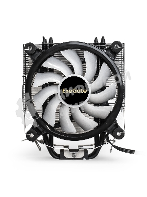 Кулер для процессора ExeGate Dark Magic EXX400V2-PWM.RGb серебристый, 120 мм, алюминий/медь, 2100 об/мин, 24 дБ, 4 pin, 140 Вт, 155 мм