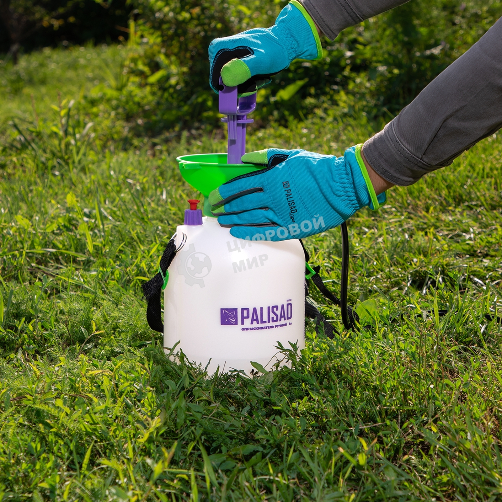 Опрыскиватель Palisad ручной с горловиной 3 л, насосом, шлангом, разбрызгиватель