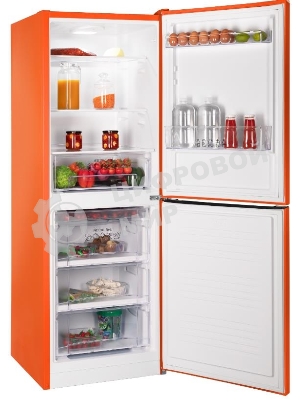 Холодильник Nordfrost NRB 161NF OR оранжевый двухкамерный 170/105 л морозилка снизу, No Frost