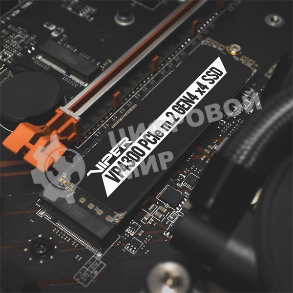 Накопитель SSD Patriot Viper VP4300, 1Tb, PCIe 4.0 x4, M.2 2280, NVMe, R/W 7400/5500, с радиатором