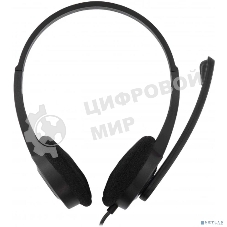 Гарнитура проводная с микрофоном Оклик HS-M600 черный 1.8м накладные оголовье (1900372)