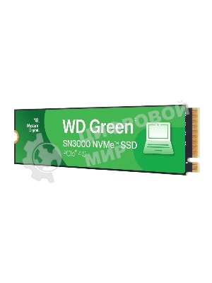 Накопитель SSD WD Green SN3000, 500Gb, PCIe 4.0 x4, M.2 2280, NVMe, R/W 5000/4100