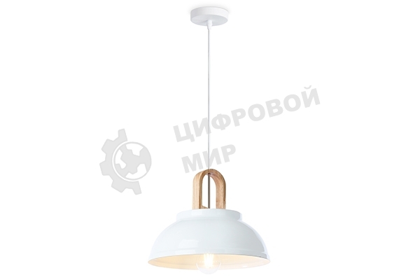 Светильник Ambrella light TR8190 WH/LW белый/светлое дерево E27 max 40W D290*900