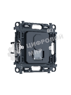 PR188 Механизм компьютерной розетки RJ-45 (8P8C) CAT6 с автоматической защитной шторкой QUANT PRO