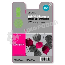 Картридж струйный Cactus CS-C4912 №82 пурпурный (72 мл) для HP Design Jet 500/800C