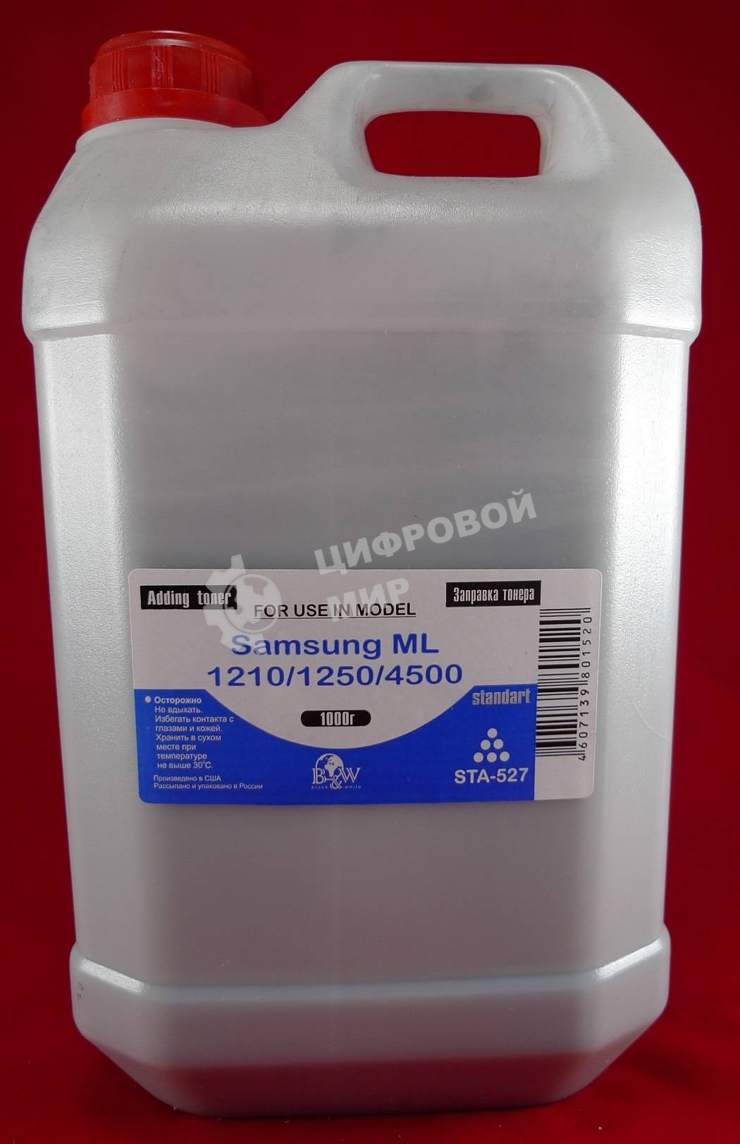 Тонер Samsung ML-1210/1520/1610/40/60/1710/2010/216x/SCX-4x00/3x00 (к, 1кг) B&W Standart фас России