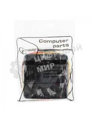 Вентилятор для корпуса Gembird черный, 60 мм, 4000 об/мин, 25 дБ, 3 pin